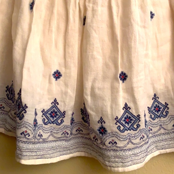 Lucky Brand Mini skirt boho embroidery 100 percents cotton - Picture 3 of 8